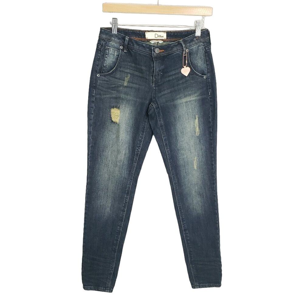 Dittos Women's Boyfriend Crop Low Rise Jeans Size 24